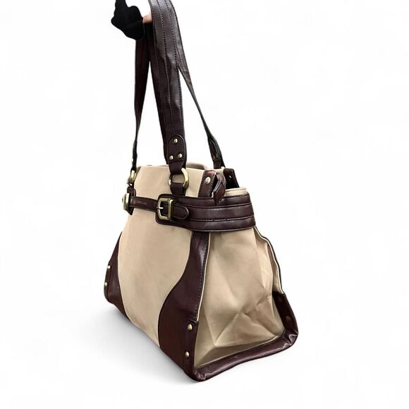 Etienne Aigner Two-Tone Buckle Tote - Picture 4 of 7